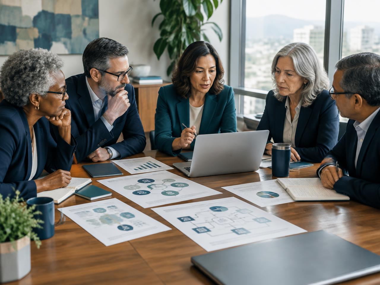 Healthcare leaders collaborating on connected strategy
